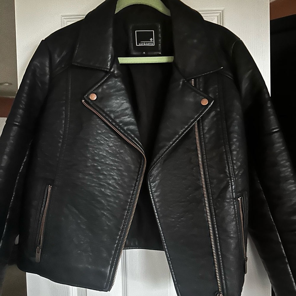 BLANKNYC Black Faux Leather Moto Jacket